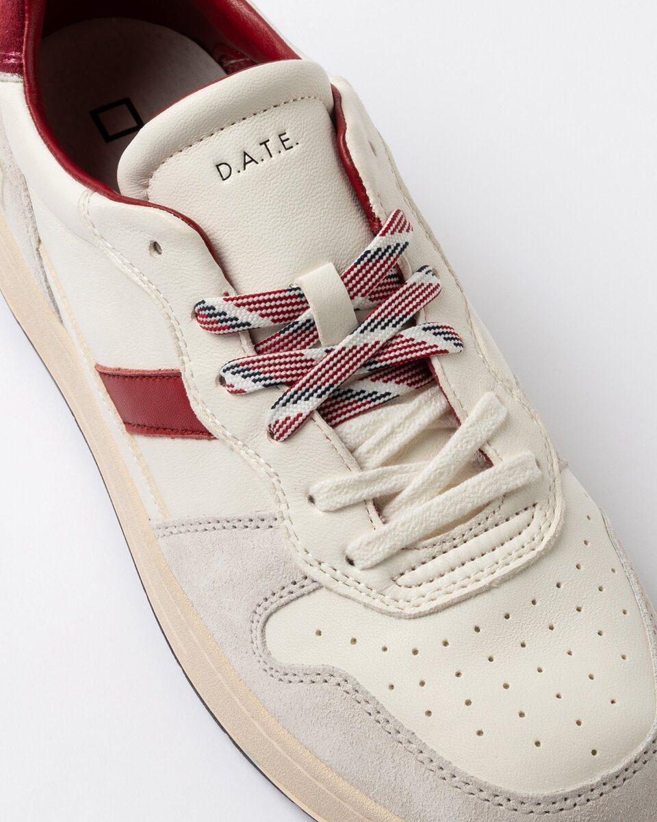 Court 2.0 VINTAGE-KALBSLEDER WEISS-BORDEAUX