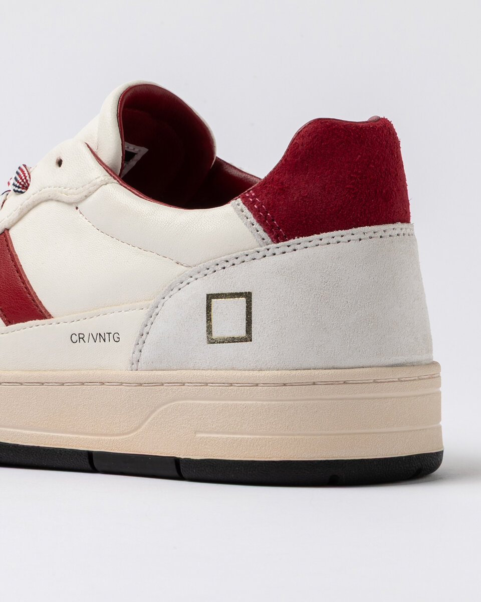 Court 2.0 VINTAGE-KALBSLEDER WEISS-BORDEAUX