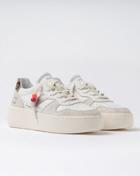 COURT PLATFORM VINTAGE KALBSLEDER WEISS-LEOPARD