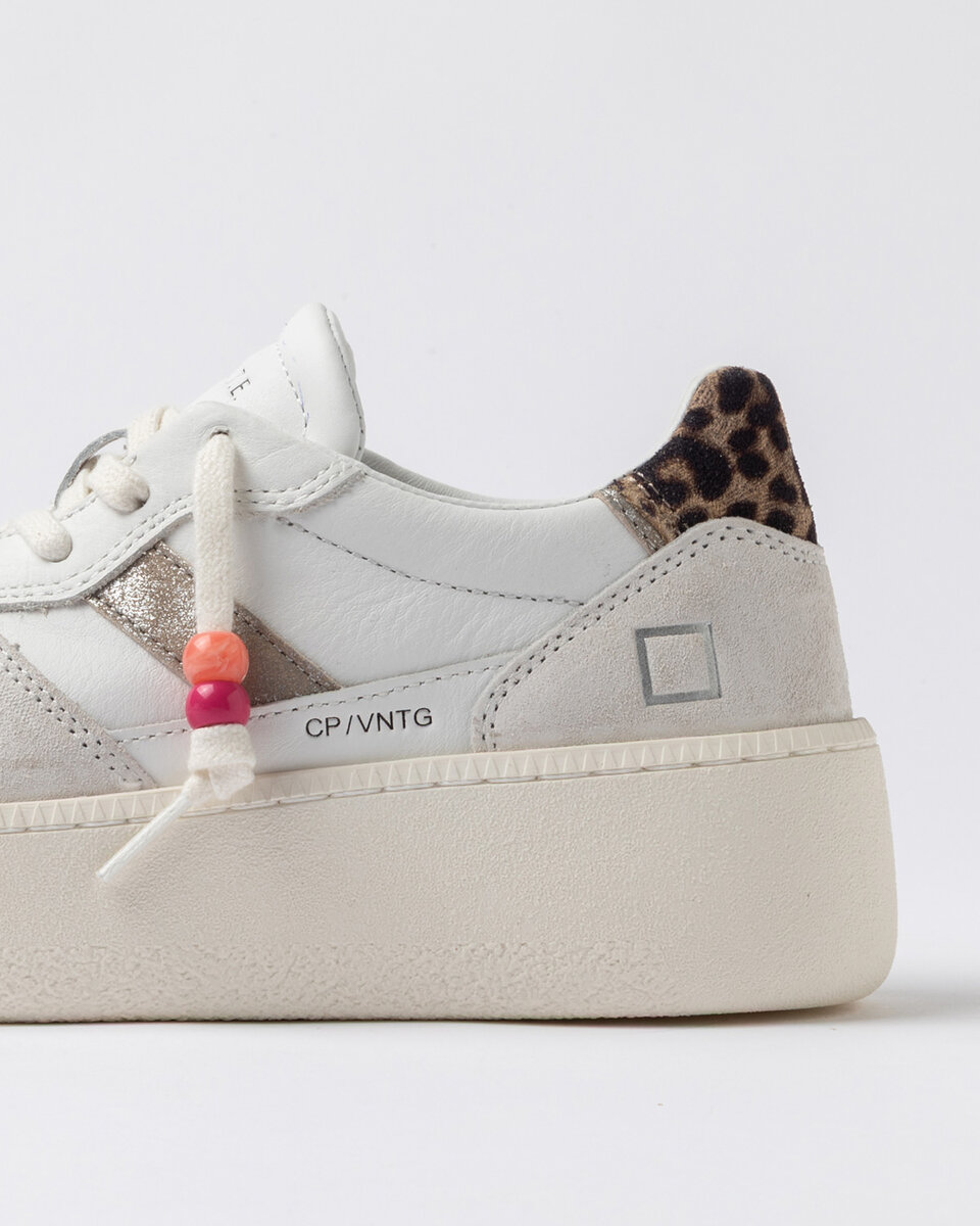 COURT PLATFORM VINTAGE KALBSLEDER WEISS-LEOPARD