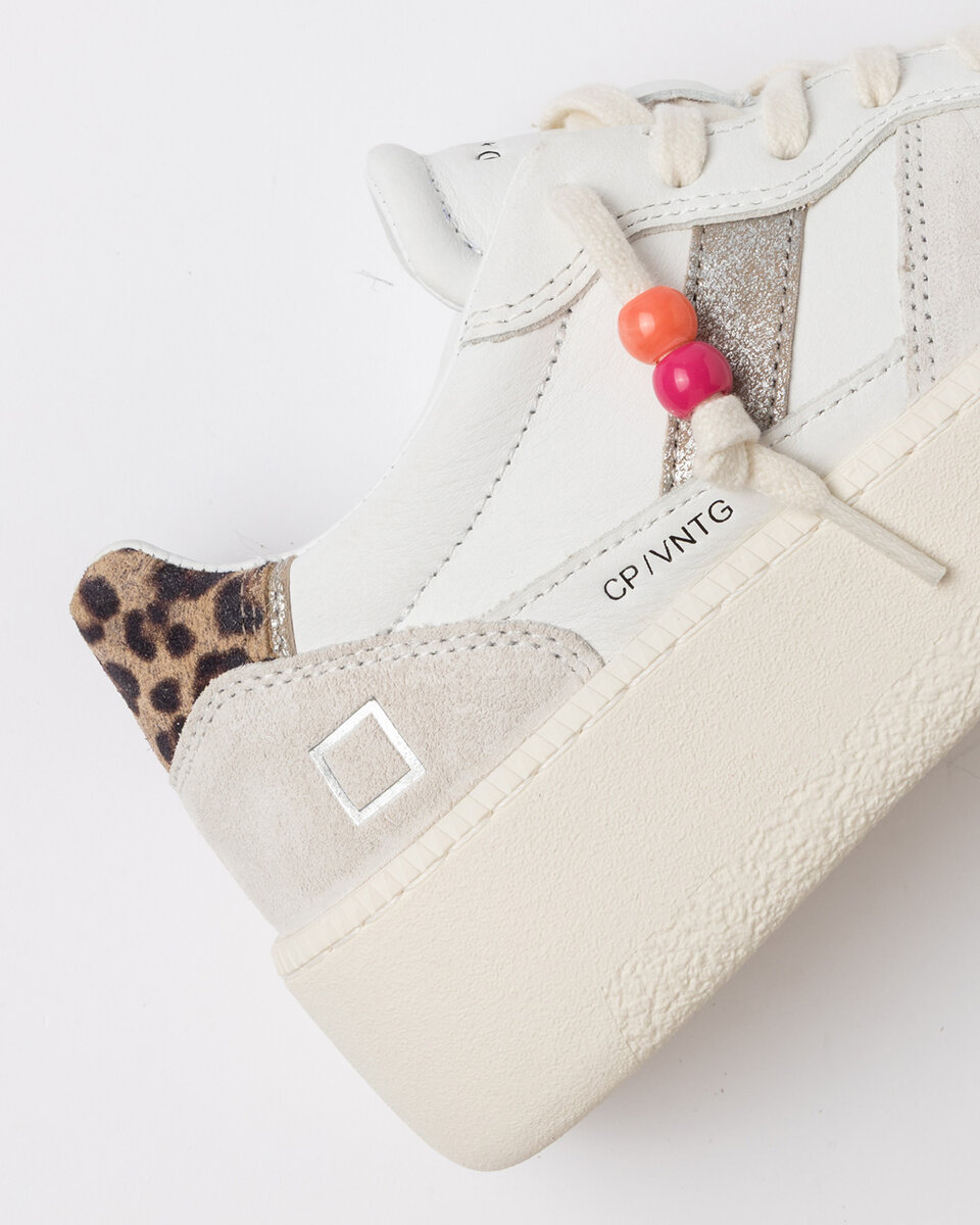 COURT PLATFORM VINTAGE KALBSLEDER WEISS-LEOPARD