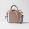 CUBO-TASCHE AUS WILDLEDER, ROSA