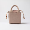 CUBO-TASCHE AUS WILDLEDER, ROSA