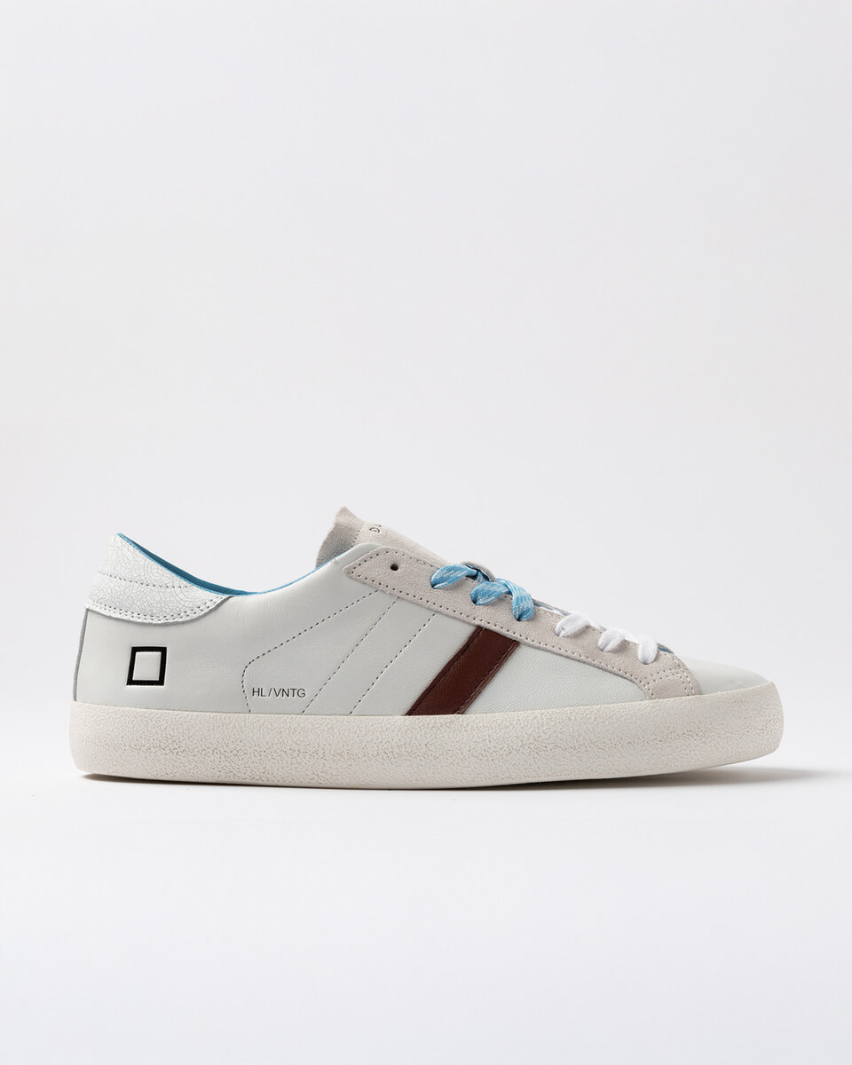 Hill Low Vintage KALBSLEDER WEISS-TÜRKIS