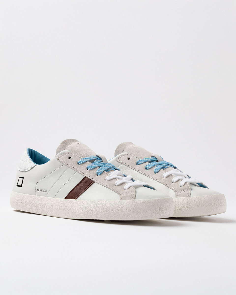 Hill Low Vintage KALBSLEDER WEISS-TÜRKIS