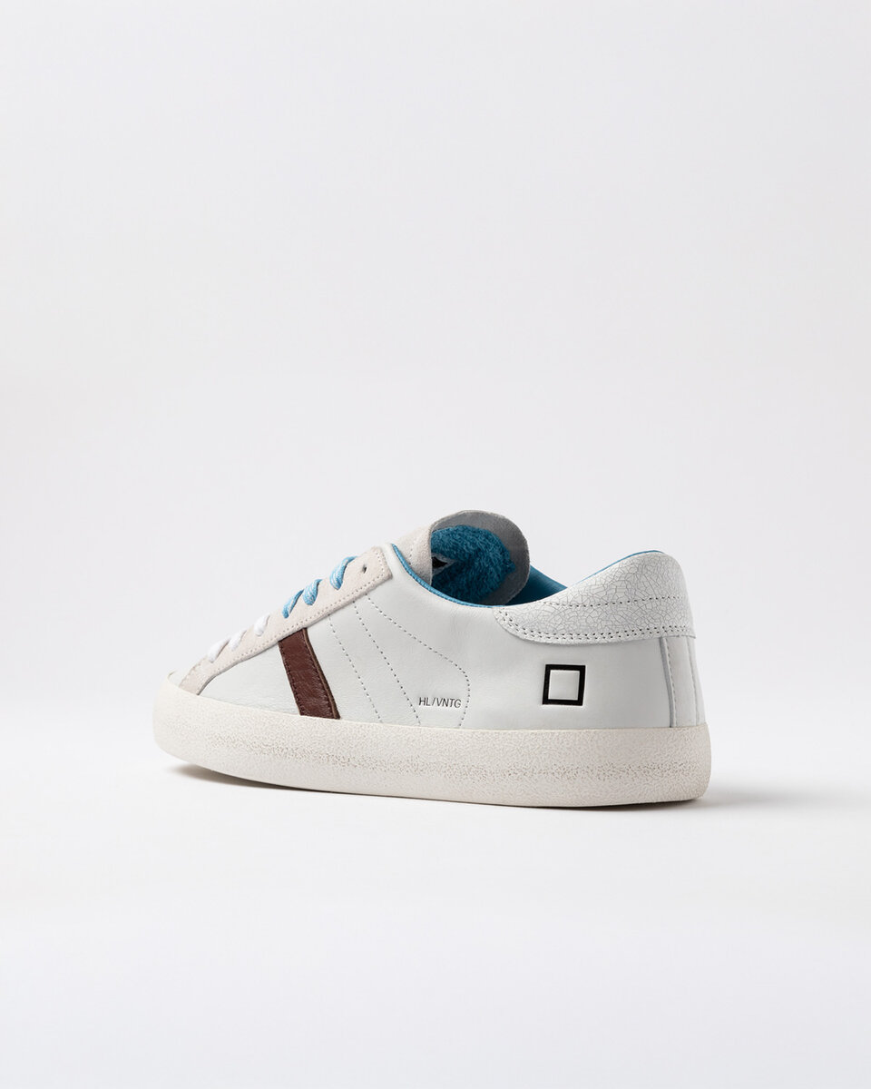 Hill Low Vintage KALBSLEDER WEISS-TÜRKIS