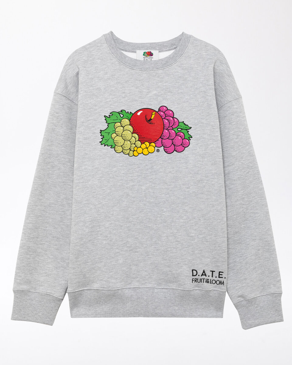 SWEATSHIRT FRUIT GRAU
