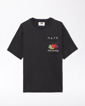 T-SHIRT MIT STICKEREI ANTHRAZIT