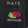 T-SHIRT MIT STICKEREI ANTHRAZIT